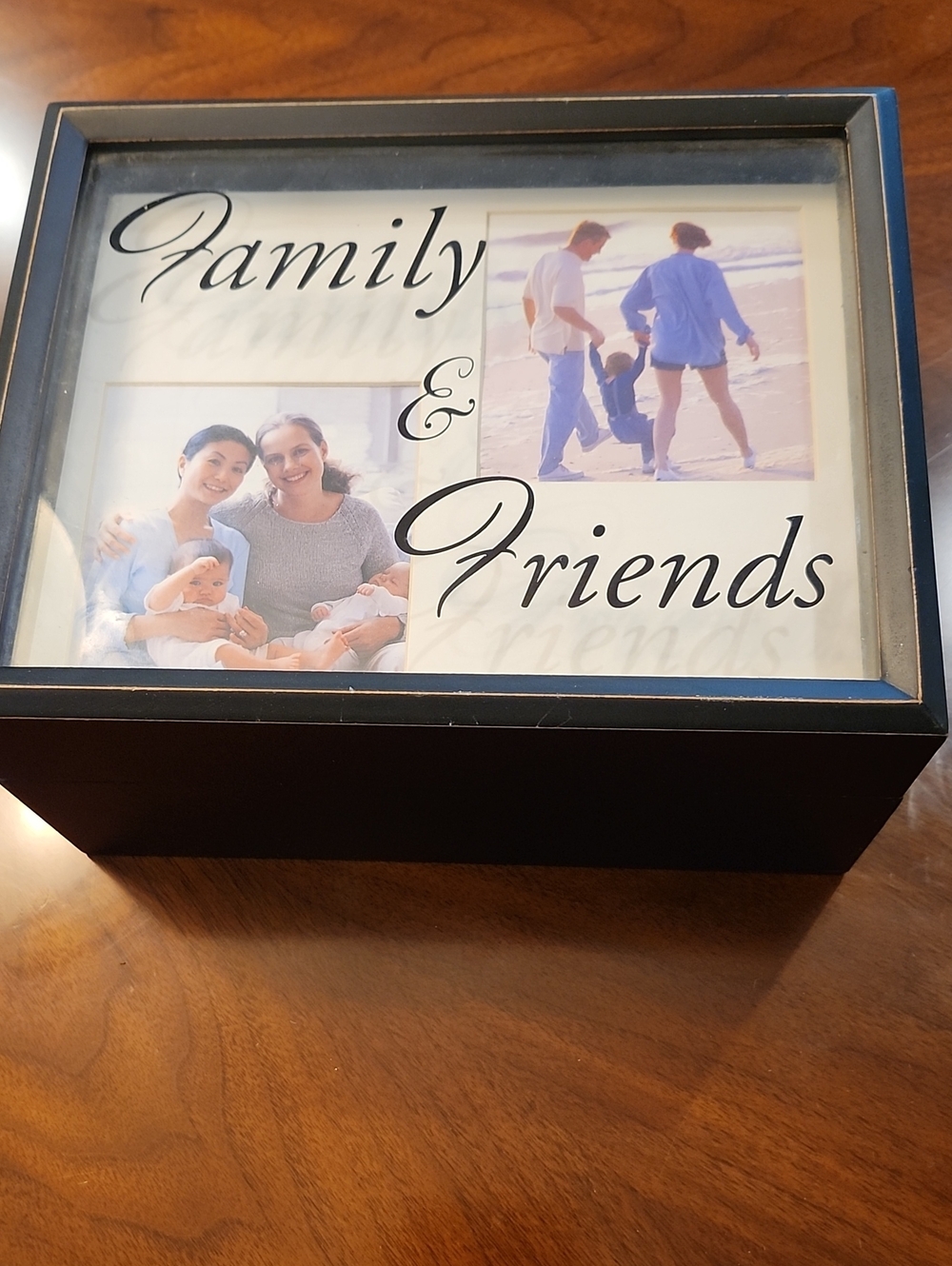 Family & Friends Black Photo Keepsake Box